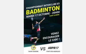 Saint Xandre Badminton Club D3 Vs Badminton Port Barquais