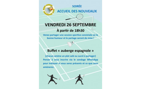 SOIREE ACCUEIL DES NOUVEAUX